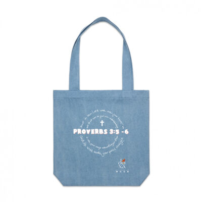 Tote / Bible Bag in Denim - Trust Thumbnail