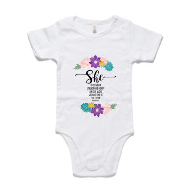 Onesie - Girl Flowers Thumbnail